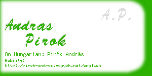 andras pirok business card