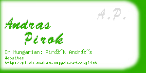 andras pirok business card